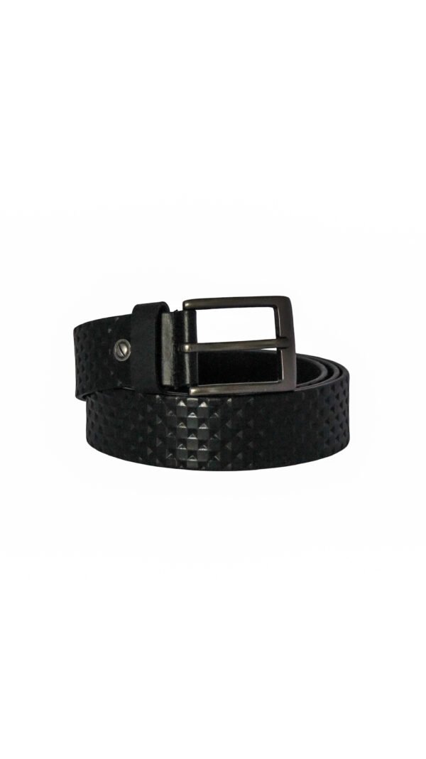 Casual Wear Justa Pin Buckle Men Black Leather Belt