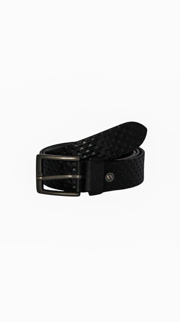 Casual Wear Justa Pin Buckle Men Black Leather Belt - Image 3