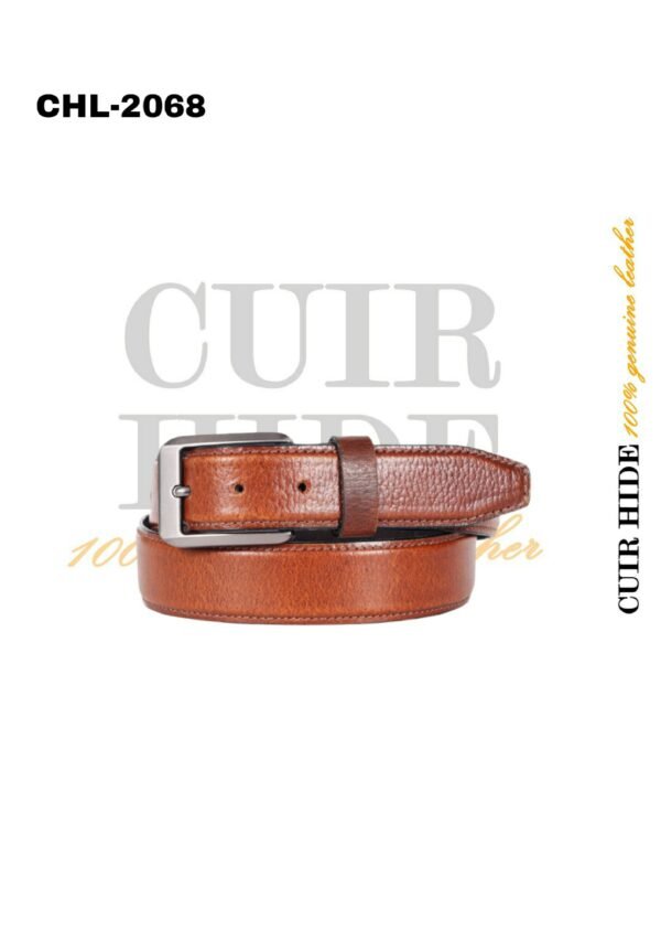 Profile Leather Belt – Classic Tan Leather Elegance by Cuir Hide -  CHL-2068