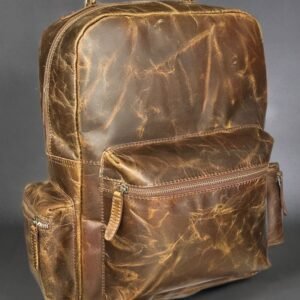 Crunch Leather Backpack – Rugged & Royal
